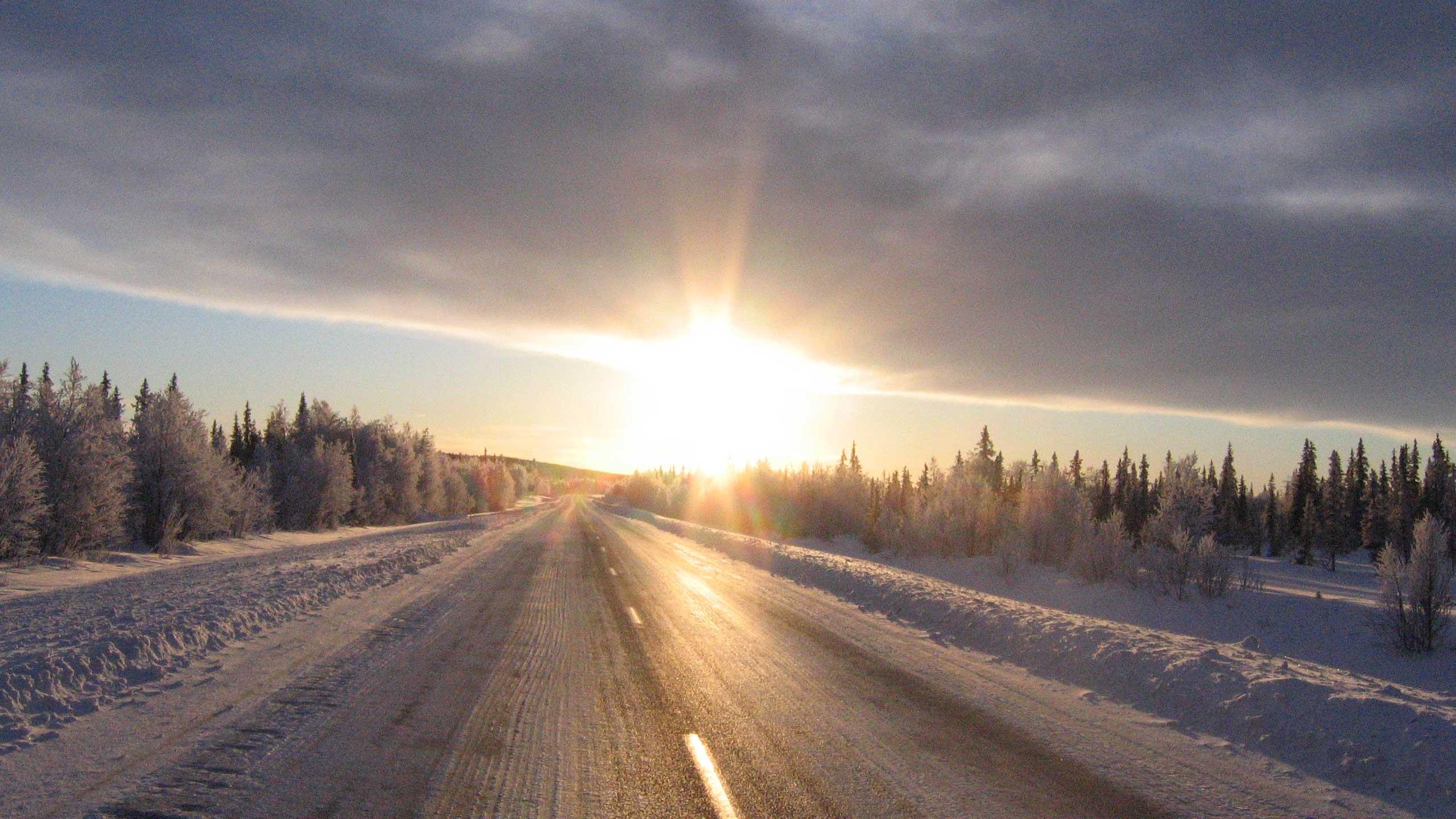 Sonnenuntergang in Lappland