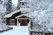In dieser Hütte in Lappland wohnt der Weihnachtsmann