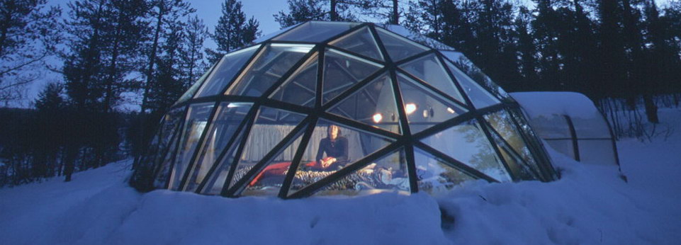 Igluerlebnisse aus Schnee oder Glas, im Nordland, in Lappland - nordic