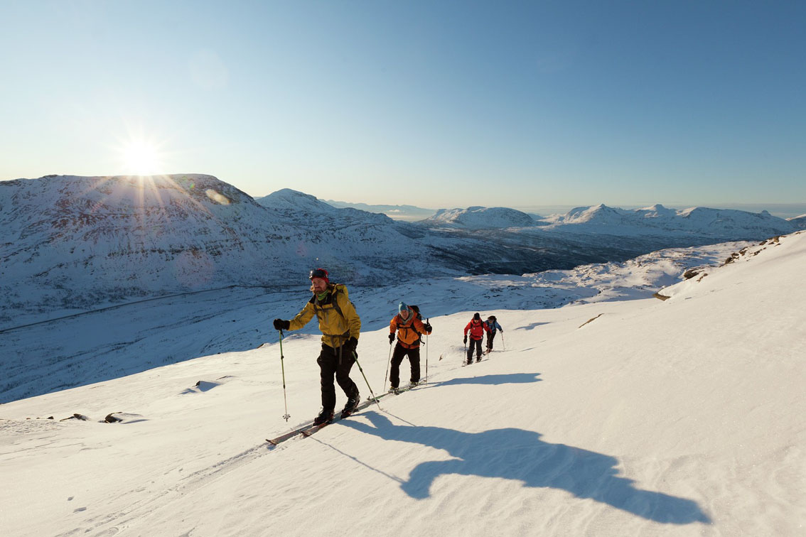Skiing in Spanstinden. Close to Narvik