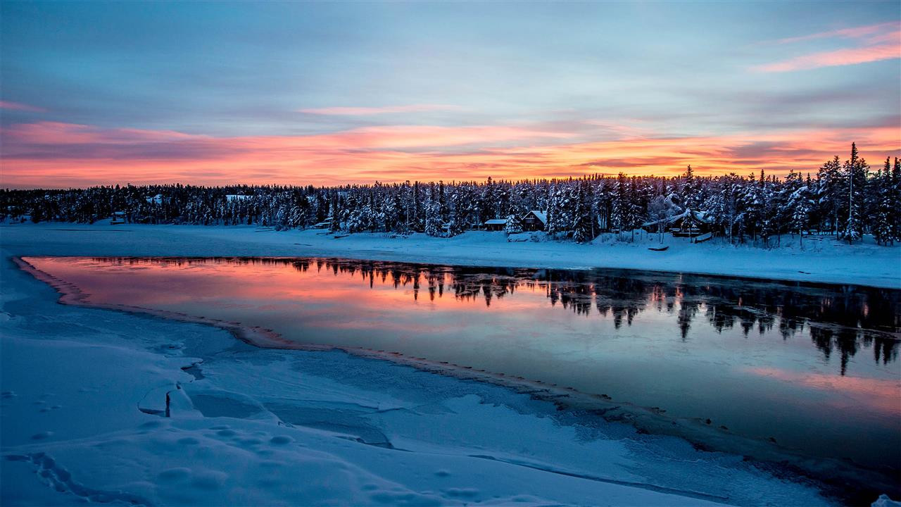Sonnenuntergang am Torneälv