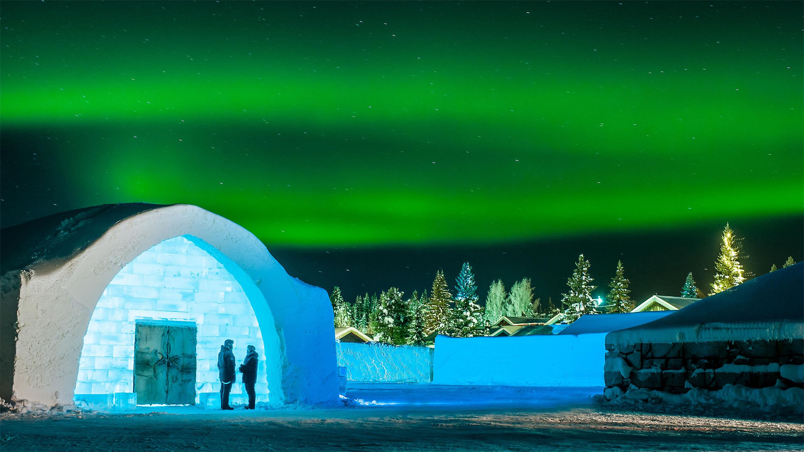 Nordlicht am ICEHOTEL