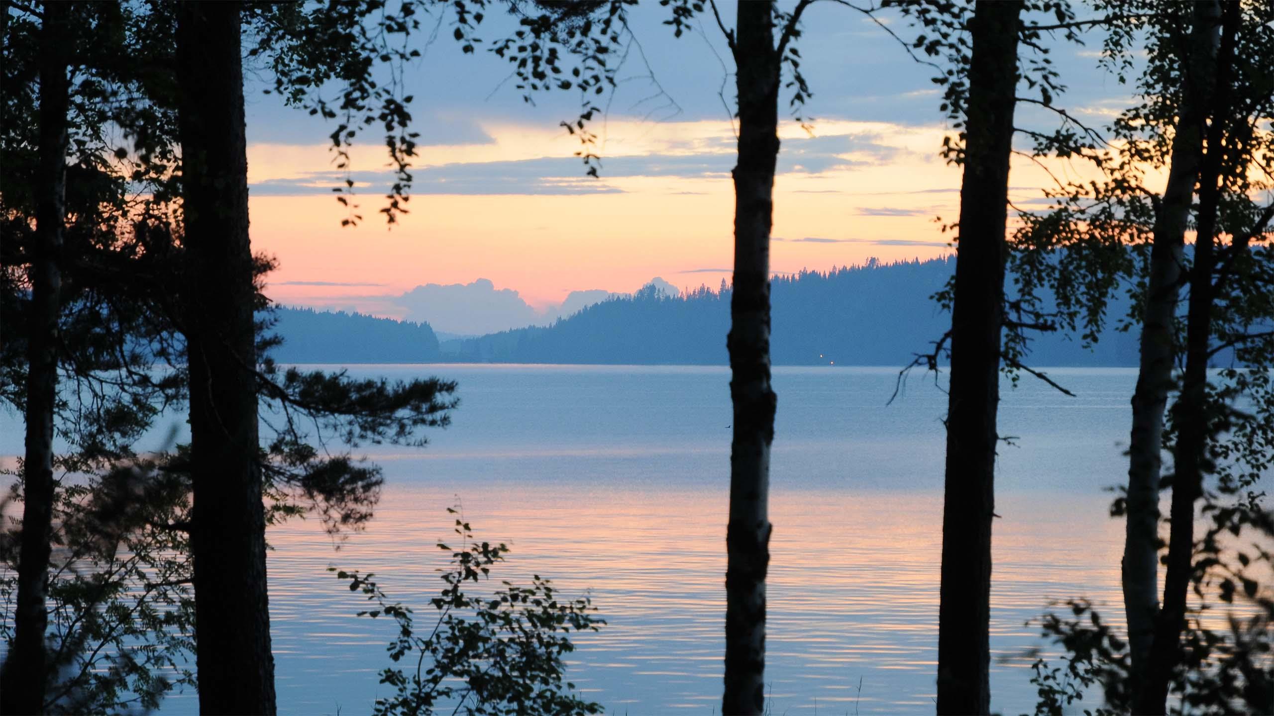 Blick auf den See Aanekoski