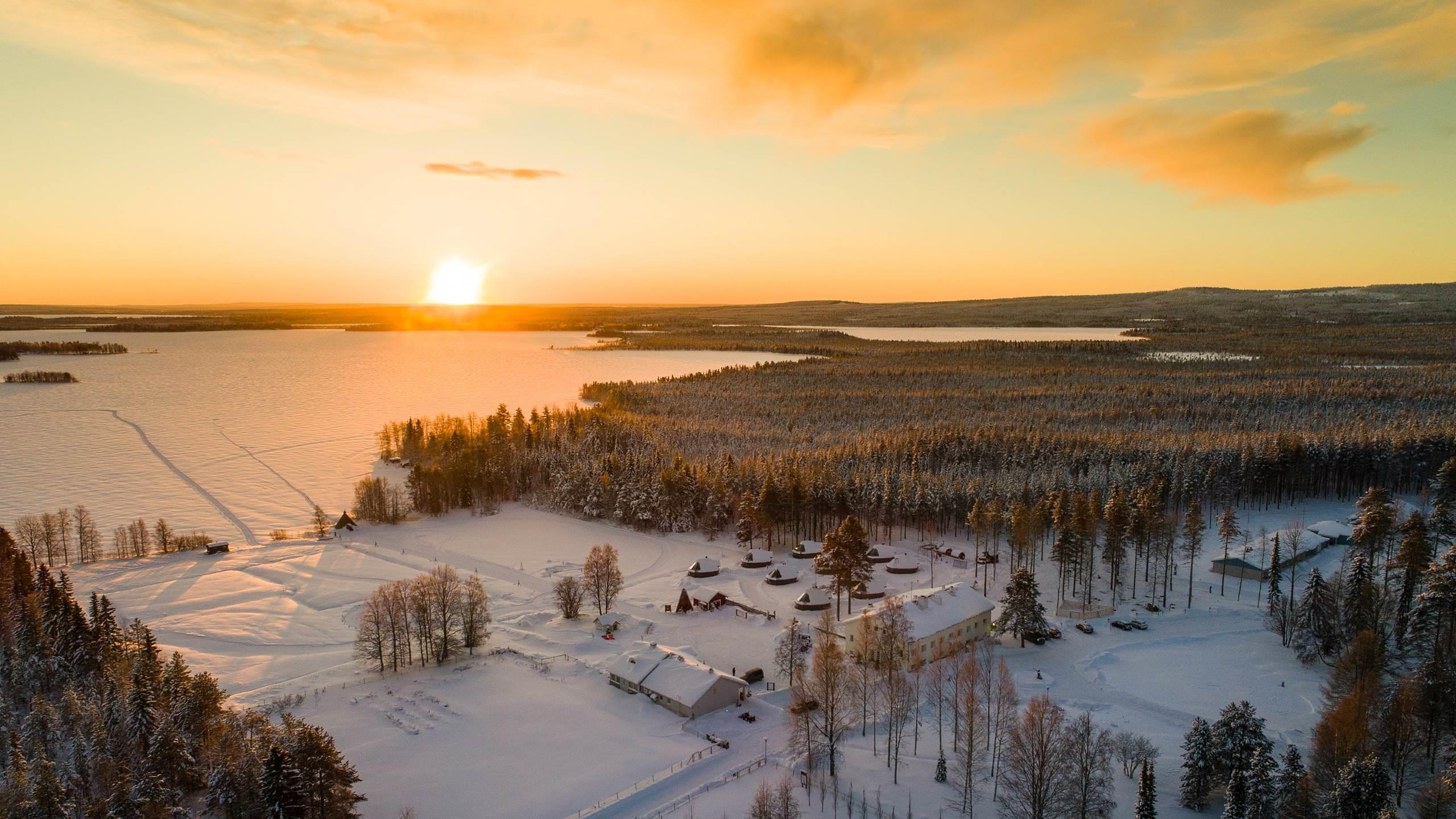 Blick auf die Landschaft rund um Apukka Resort Oy 