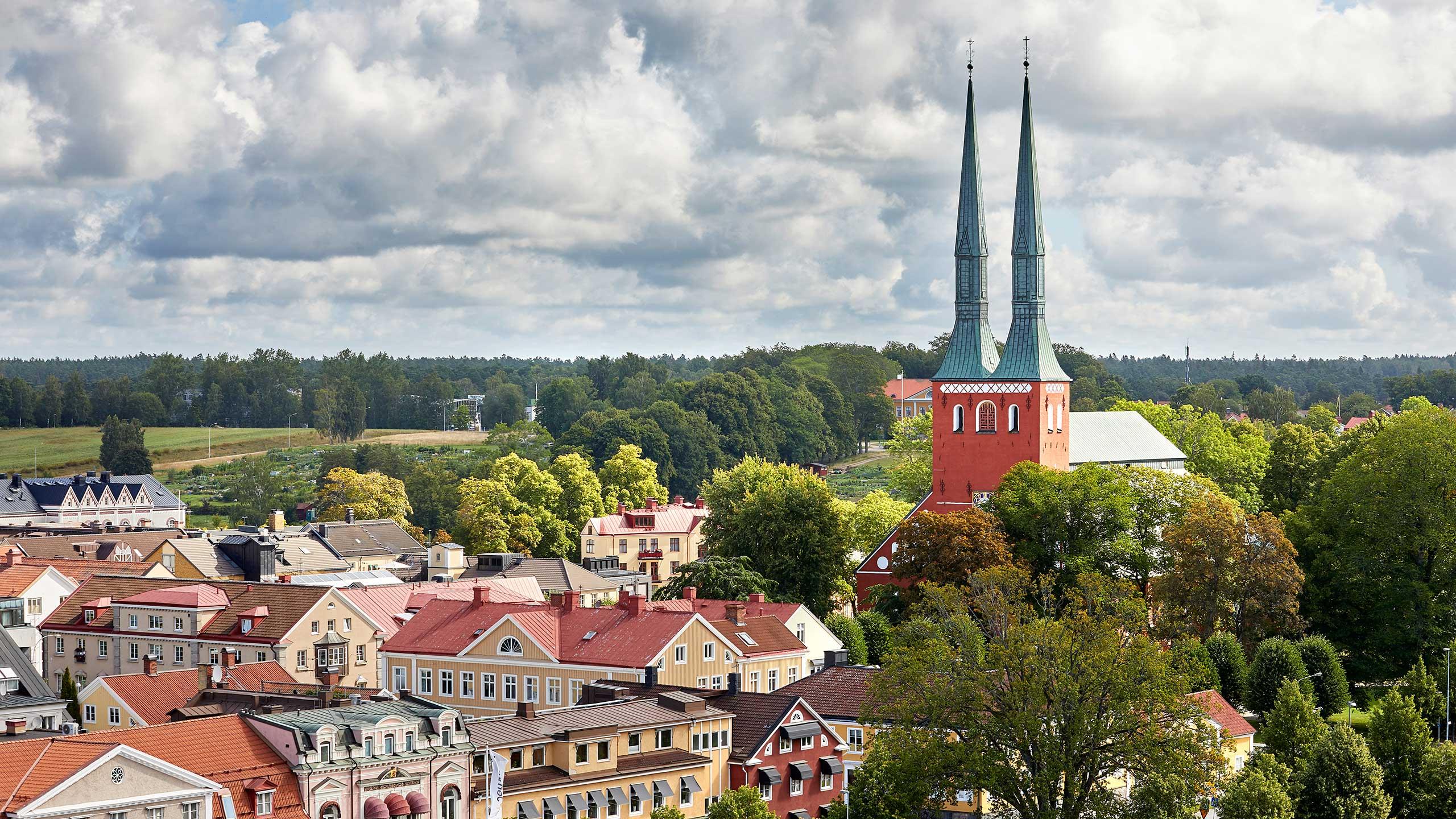 Blick über Växjö