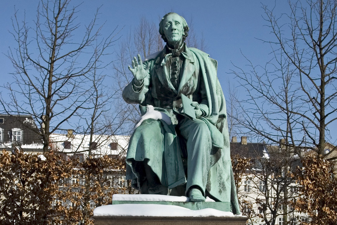 Denkmal Hans Christian Andersen im Königsgarten von Kopenhagen