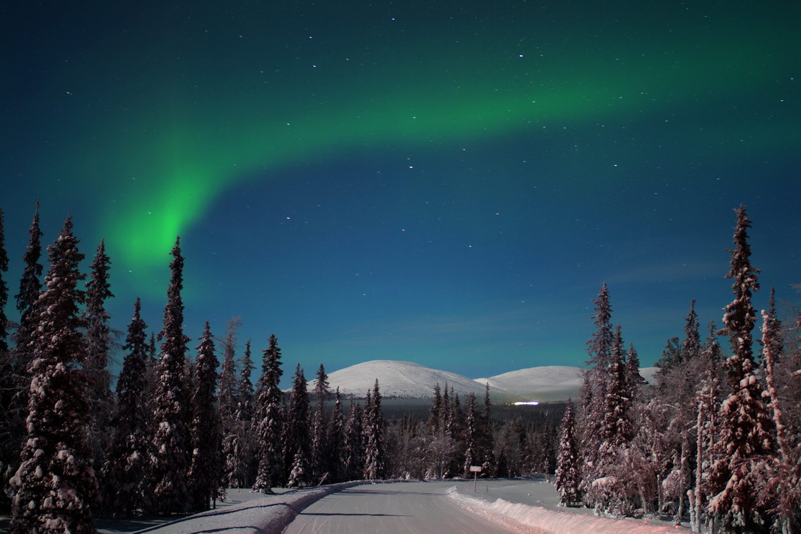 Polarlicht im Norden Finnisch Lapplands