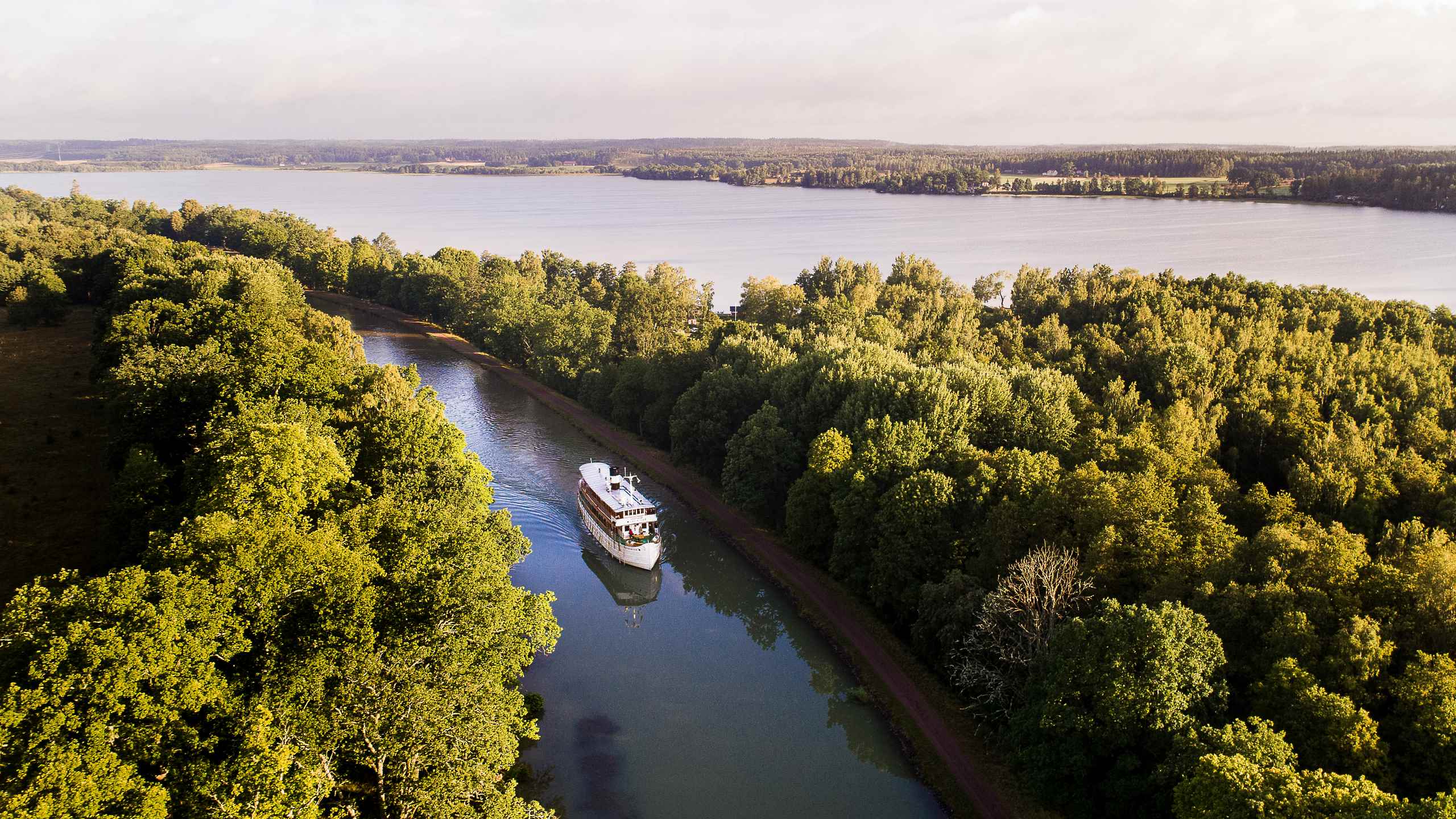 Der Göta Kanal von oben