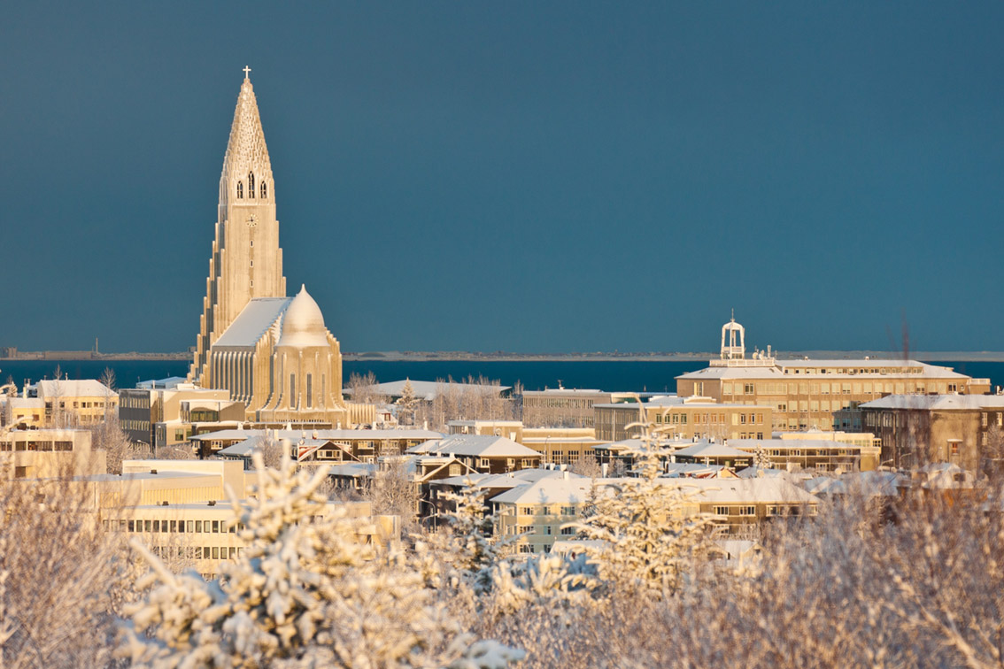 Reykjavik im Winter Island