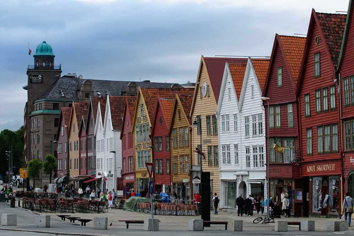 Bergen in Norwegen mit den Hanse Häusern