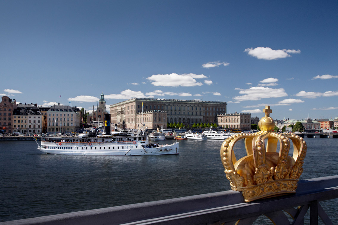 Das Stockholmer Schloss ist das königliche Schloss im Zentrum Stockholms