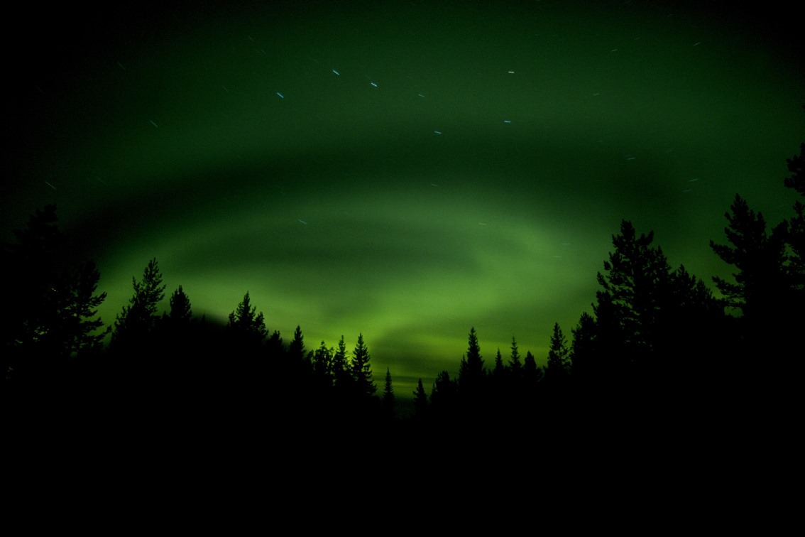 Nordlichter über schwedisch Lappland