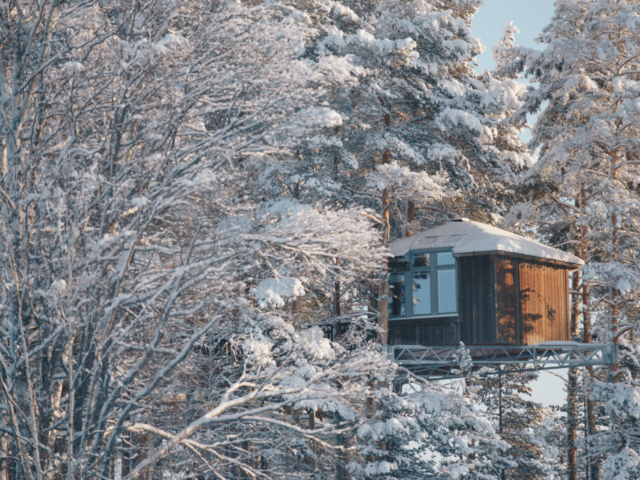 Komfortables Baumhaus in Granö © Granö Beckasin
