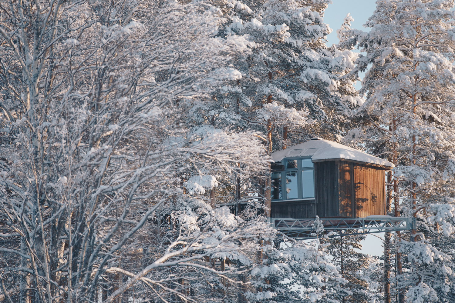 Komfortables Baumhaus in Granö © Granö Beckasin