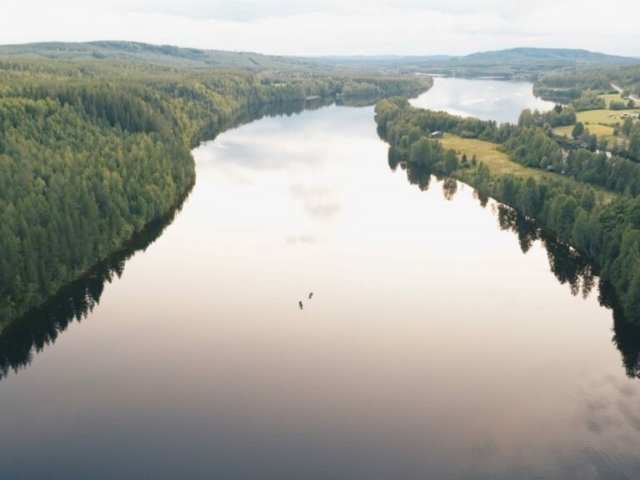 Kanus auf dem Fluss Umeälv © Granö Beckasin