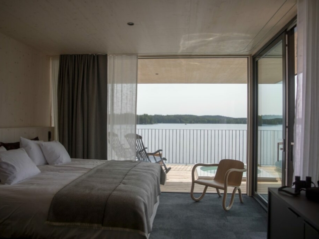 Elsanranta Zimmer mit Ausblick © Sahanlahti Resort
