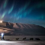 Huskytour unter Polarlichtern © Green Dog / Hurtigruten Svalbard