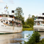 Begegnung auf dem Kanal © Rederi AB Göta Kanal