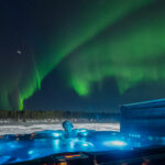 Nordlichter über Jacuzzi © Harriniva Hotels & Safaris
