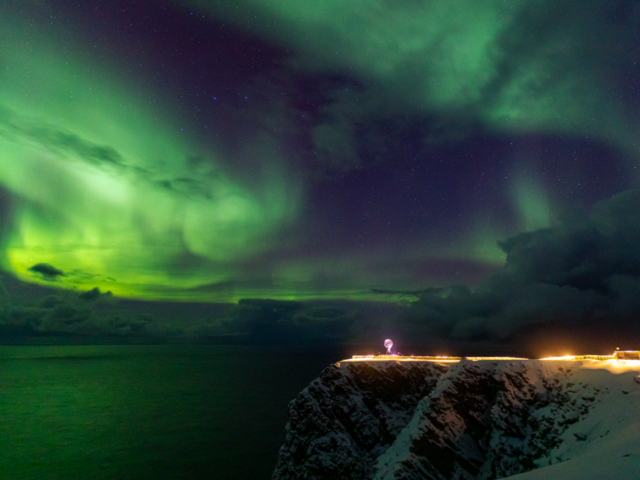 Nordlichter über dem Nordkap © Sven-Erik Knoff, Visit Norway