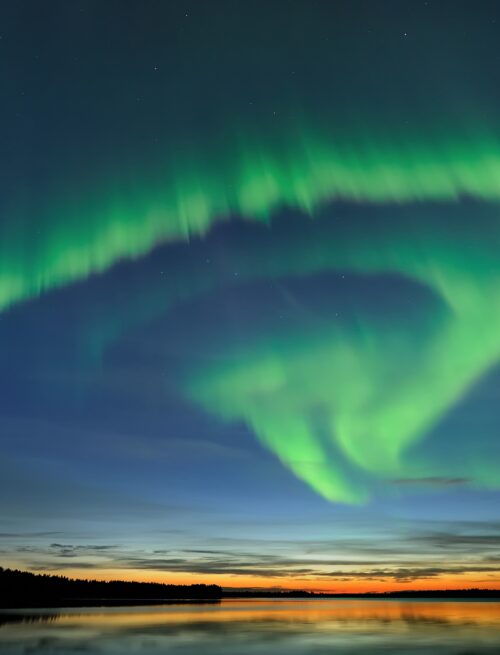 Goldener Herbst und doppelte Nordlichter