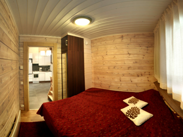 Schlafzimmer einer Hütte © Vuokatinmaa