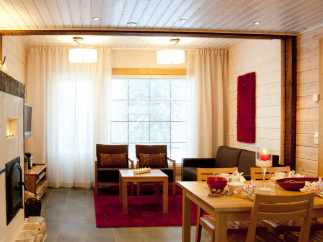 Innenansicht einer 58 m² Hütte © Vuokatinmaa