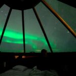 Nordlicht über Aurora Cabin © Visit Inari