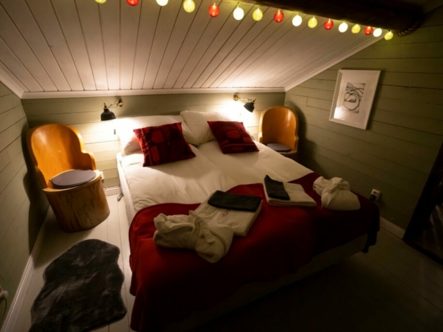Charlet/ Cottage "Sweden" Schlafraum© Lapland Guesthouse