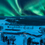 Nordlichter über dem Hotel Ivalo © Hotelli Ivalo