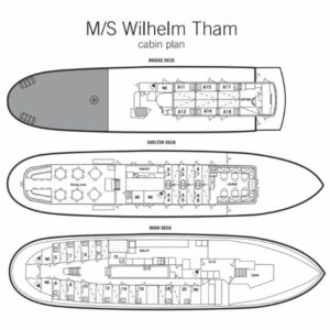 Decksplan Wilhelm Tham © Göta Kanal Rederi AB