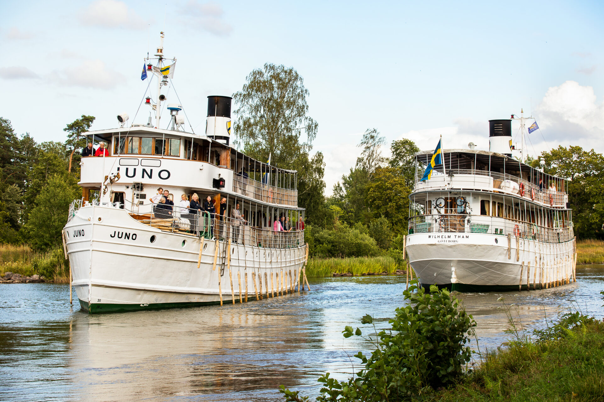 M/S Juno und M/S Wilhelm Tham © Göta Kanal Rederi AB