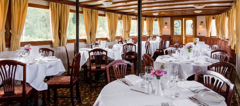 Speisesaal an Bord der Göta Kanal Schiffe © Göta Kanal Rederi AB