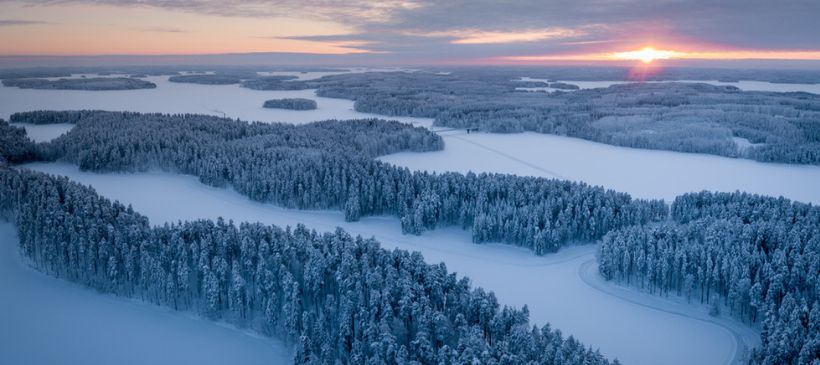 Winterliche Seenlandschaft © Jussi Silvennoinen/Punkaharju